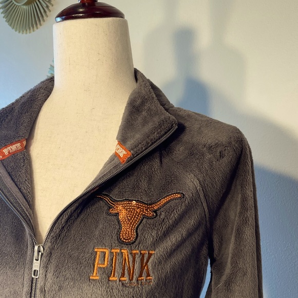 PINK Victoria's Secret Longhorn Football Zip-Up Jacket, Size - Small - Picture 5 of 6